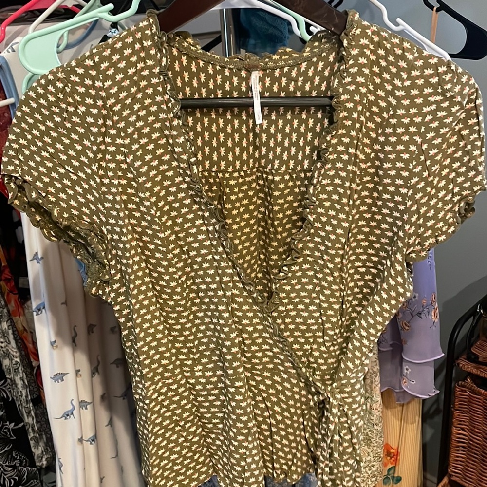 Free people wrap blouse